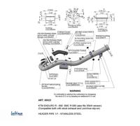 Colector Tubos De Escape Acero inoxidable Leovince KTM 690 SMC R / ENDURO 2021