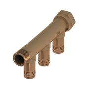 Colector universal TECElogo-Push, bronce de cañón/silicio, 8733002, Versión: Rosca macho 3/4" x rosca hembra 3/4" x 20 2 vías