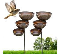 Colectores de Agua de Lluvia para jardín, estación de Agua para Abejas, en Cascada de Tres Niveles, para decoración de jardín y Cuidado de Las Aves (2pcs)