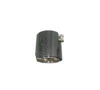 Colectores De Escape Para M2 M3 M4 M5 M6 F87 F80 F82 F83 F90 G80 G82 G83 90 mm Punta de escape de fibra de carbono brillante de plata larga HLWXMDZ(IN 70 OUT 93 MM)