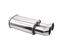Colectores De Escape Silenciador De Escape De Coche De Acero Inoxidable De 63 Mm Con Doble Entrada Y Salida Para Carreras Y Deportes Con Turbocompresor(XH-EP053-SL)