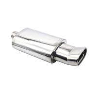 Colectores De Escape Silenciador De Escape De Coche De Acero Inoxidable De 63 Mm Con Doble Entrada Y Salida Para Carreras Y Deportes Con Turbocompresor HLWXMDZ(XH-EP058-SL)