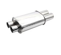 Colectores De Escape Silenciador De Escape De Coche De Acero Inoxidable De 63 Mm Con Doble Entrada Y Salida Para Carreras Y Deportes Con Turbocompresor HLWXMDZ(XH-EP050-SL)
