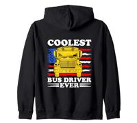 Colegio Conductor Autobús Operador Autobús Capitán Trabajo USA America Sudadera con Capucha