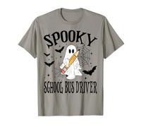 Colegio Espeluznante Conductor de autobús Escolar Escuela de Halloween Camiseta