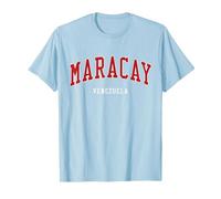Colegio Maracay, Venezuela, Estilo Universitario Camiseta, Hombre, Azul Bebé, XL
