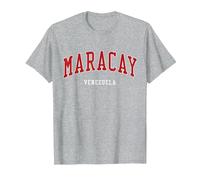 Colegio Maracay, Venezuela, Estilo Universitario Camiseta, Hombre, Gris Jaspeado, 4XL