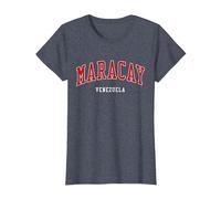 Colegio Maracay, Venezuela, Estilo Universitario Camiseta, Mujer, Azul Jaspeado, 3XL