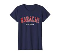 Colegio Maracay, Venezuela, Estilo Universitario Camiseta, Mujer, Azul Marino, XS