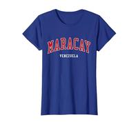 Colegio Maracay, Venezuela, Estilo Universitario Camiseta, Mujer, Azul Real, S