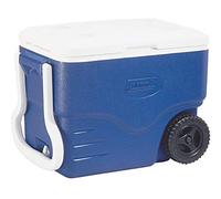 Coleman 40 QT Performance Wheeled Cooler - Nevera con Ruedas, Capacidad de 38 litros, Nevera Portátil y Rígida, Porta Alimentos, Color Azul