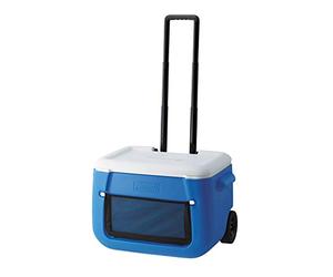 Coleman Cool Box - Caja de Hielo de Malla con Ruedas Poly-Lite de 50 Cuartos de galón, 47 litros de Capacidad, Gran Rendimiento con Ruedas, Caja de Hielo para Bebidas