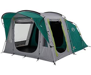 Coleman Oak Canyon 4 - Tienda Tipo túnel, para 4 Personas, con Cabina de Descanso Negra (Resistente al Agua, Columna de Agua 4500 mm)
