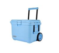 Coleman Pro - Enfriador Duro Aislado Resistente con Ruedas | Capacidad de 52 litros | Mantiene el Hielo Durante 5 días | Aislamiento Completo de Espuma | Caja de Hielo portátil Grande y Duradera para