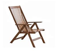 Coleman - Silla para sala de estar, silla plegable para interiores individual, silla decorativa moderna de madera de mediados de siglo, ajustable en 6 posiciones, banco plegable para exteriores (color