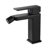 Coleniny Grifo de Bidet Negro, Bidé de Lavabo de Baño Clásico, Mezclador Monomando Lavabo de Latón sin Válvula Desagüe, Grifo Monomando de Bidet Manguera de uso General G3/8