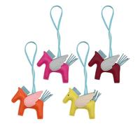 Coles De Caballos De Dibujos Animados De 4 Piezas, Coles De Cuero PU, Coles Lindos, Coles Decorativos De Animales, Decoraciones Creativas