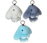 Coles De Conejo De 3 Piezas, Lindas Muñecas De Peluche, Coles De Decoración De Bolsos, Coles De Decoración De Llaveros De Automóviles, Regalos De Cumpleaños para Niñas.