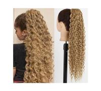 Coleta Cola de caballo con cordón rizado de onda larga, extensiones de cola de caballo con clip sintético de 26 "para mujeres negras, cola de caballo con cordón rizado afro, postizos falsos Postizo Tr