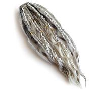 Coleta elástica con rastas, extensión de cabello con rastas estilo bohemio con cuentas, accesorio de coleta elástica fácil de colocar en un minuto para festivales, ligero (#C)