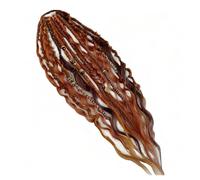 Coleta elástica con rastas, extensión de cabello con rastas estilo bohemio con cuentas, accesorio de coleta elástica fácil de colocar en un minuto para festivales, ligero (#E)