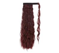 Coleta Extensiones de cola de caballo, 22/34 pulgadas de largo afro rizado envolvente alrededor de cola de caballo rizado ondulado sintético postizo for mujeres colas de caballo falsas clip en extensi