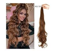 Coleta Extensiones Peluca sintética de cola de caballo for mujer, extensión de cabello esponjoso con cola de caballo alta, varita mágica de pelo largo ondulado Flexible, cola de caballo de 32 pulgadas
