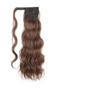 Coleta larga ondulada de Hollywood for mujer, cola caballo sintética envolvente, Clip ondulado for el cuerpo, rubia(Q97 8)