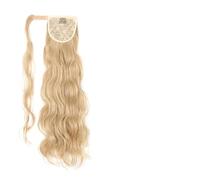 Coleta larga ondulada de Hollywood for mujer, cola caballo sintética envolvente, Clip ondulado for el cuerpo, rubia(Q97 25)