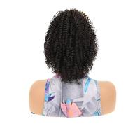Coleta Postiza 10 Inch Drawstring Ponytail Extension,Kinky Curly Fluffy Short Afro Ponytails Synthetic Hairpiece ponytail extension(2)