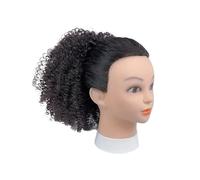 Coleta Postiza 10 Inch Drawstring Ponytail for Women,Curly Afro Kinky HairPieces for Daily Use ponytail extension(Black Brown)