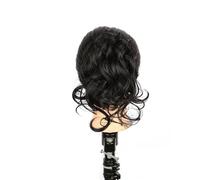 Coleta Postiza 10 Inches Messy Bun Hair Piece for Women with Claw Clip Extensions Dark brown,Curly Wavy in Ponytail Hairpieces Long Beard Tousled Updo ponytail extension(Natural Black)