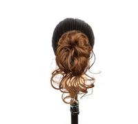 Coleta Postiza 10 Inches Messy Bun Hair Piece for Women with Claw Clip Extensions Dark brown,Curly Wavy in Ponytail Hairpieces Long Beard Tousled Updo ponytail extension(Light Brown)