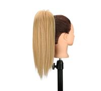 Coleta Postiza 16" Claw Clip in Ponytail Hair Extensions for Women,Fluffy Natural Looking Synthetic Long Straight Hairpiece for Daily Use ponytail extension(27-613)