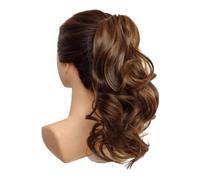 Coleta Postiza 16 Inch Soft Wavy Ponytail, Claw Clip Short Synthetic Hair Pieces for Women ponytail extension(Short-M2-30)