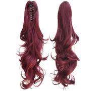 Coleta Postiza 16 Inch Soft Wavy Ponytail, Claw Clip Short Synthetic Hair Pieces for Women ponytail extension(Longer-99J)