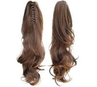 Coleta Postiza 16 Inch Soft Wavy Ponytail, Claw Clip Short Synthetic Hair Pieces for Women ponytail extension(Longer-2M30)