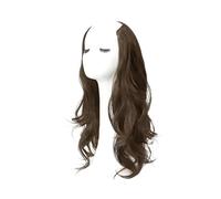 Coleta Postiza 20 inch Synthetic Curly Invisible V-shaped Wig Clip in Extensions for Women One-piece Hair Extension ponytail extension(Light brown)