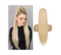 Coleta Postiza #613 Blonde Drawstring Ponytail 16-26Inch Long Straight Human Hair Pony Tail Clip In Hair Extensions Coleta(24inches)