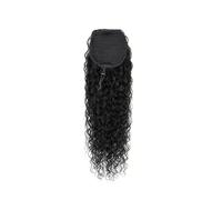 Coleta Postiza 8-26'' Long Body Wave Human Hair Ponytail Extensions Afro Kinky Straight Curly Wrap Drawstring Natural Color Hairpiece with Clip in Binding Pony Tail ponytail extension(26inches)