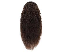 Coleta Postiza Cola de caballo rizada afro rizada del cabello humano marrón for las mujeres, pelucas del cordón for el uso diario ponytail extension(22 inch)