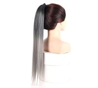 Coleta Postiza Extensión de cabello sintético con cola caballo, cinta cordón, recta y ondulada, postizo for cosplay Coleta(S1BT70)