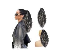 Coleta Postiza Extensión de cola caballo, garra ondulada rizada, Clip varias capas en postizo, pelucas sintéticas aspecto Natural esponjosas for mujeres ponytail extension(2H60,26inch)