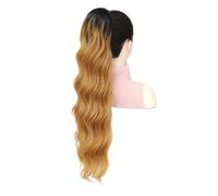 Coleta Postiza Extensión de cola de caballo con cordón de 28 pulgadas for mujeres, extensiones de cabello sintético de cola de caballo ondulada larga for uso diario ponytail extension(OT-27)