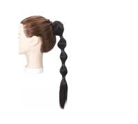 Coleta Postiza Extensión de cola de caballo sintética de 18 pulgadas con forma de garra de burbuja, larga y recta, accesorio for el cabello de moda for mujeres ponytail extension(Dark brown)
