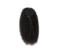 Coleta Postiza Extensiones de cabello humano afro rizado Remy 4B/4C for mujeres negras Coleta(12inches)