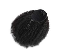 Coleta Postiza Extensiones de cabello humano Remy con cola caballo rizada afro cordón ajustable 12 a 24 pulgadas Coleta(24inches)
