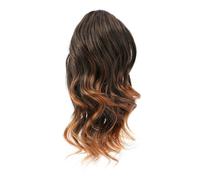 Coleta Postiza Extensiones de cola caballo cortas con pinzas for el cabello sintético Coleta(1B)