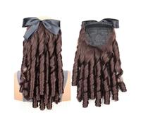 Coleta Postiza Extensiones de cola caballo estilo retro elegantes con ondas rizadas, fibra resistente a altas temperaturas Coleta(2M33)