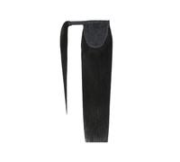 Coleta Postiza Extensiones de cola caballo larga y recta, pieza cabello natural negro envolvente Coleta(18inches)